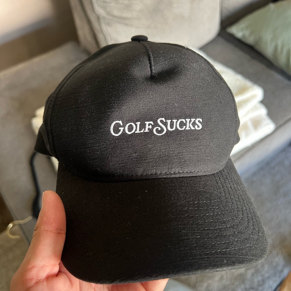 Travis Mathew Black Cap “Golf Sucks”
